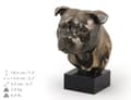 Miniatyrbild 6 av 7: Staffordshire Bull Terrier, Staffik, Staffi I - hundstatyett, byst på stenfot, skulptur, trofé för en hundutställning av Art-Dog