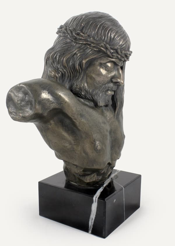 Jesus - statyett av Jesus, byst på en stenfot, Art-Dog skulptur