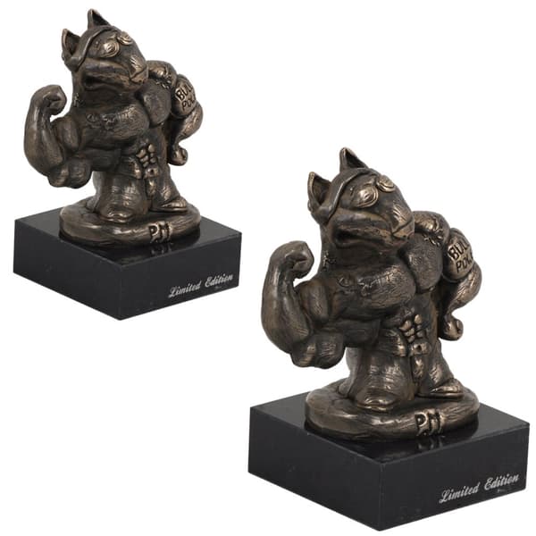 Bull terrier, Bull Terrier V - hundestatuette, buste på stenbund, skulptur, trofæ til hundeudstilling af Art-Dog