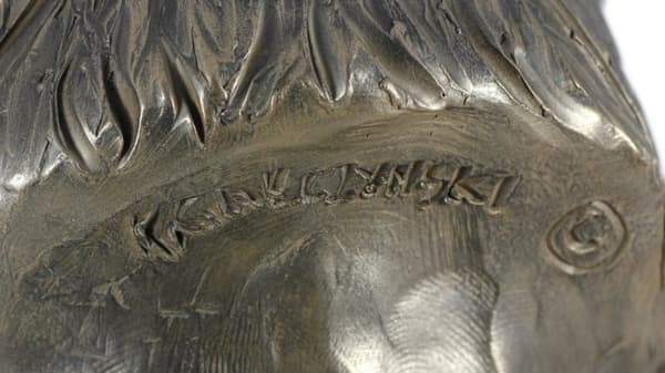 Abepinscher, Affenpinscher - hundestatuette, buste på stenbund, skulptur, trofæ til hundeudstilling af Art-Dog