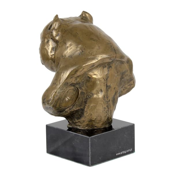 American Bully - hundstatyett, byst på stenfot, skulptur, trofé för en hundutställning av Art-Dog