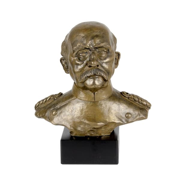 Otto von Bismarck - buste på marmor, statuette af en berømt person, dekoration til kontor, skole og hotel af Art-Dog
