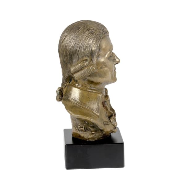 Wolfgang Amadeus Mozart - buste på marmor, statuette af en berømt person, dekoration til kontor, skole og hotel af Art-Dog