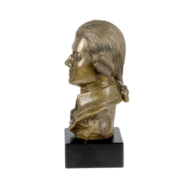 Wolfgang Amadeus Mozart - buste på marmor, statuette af en berømt person, dekoration til kontor, skole og hotel af Art-Dog