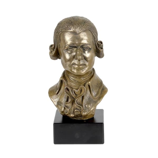 Wolfgang Amadeus Mozart - buste på marmor, statuette af en berømt person, dekoration til kontor, skole og hotel af Art-Dog