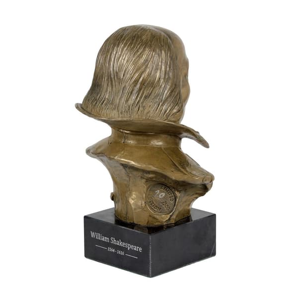 William Shakespeare - buste på marmor, statuette af en berømt person, dekoration til kontoret, skolen og hotellet af Art-Dog