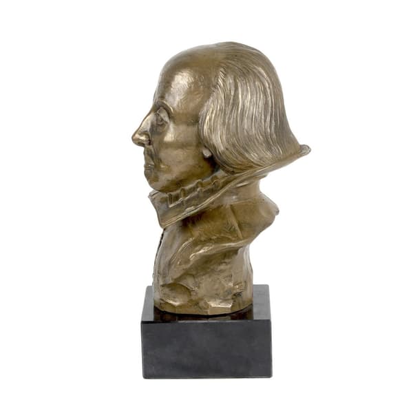 William Shakespeare - buste på marmor, statuette af en berømt person, dekoration til kontoret, skolen og hotellet af Art-Dog