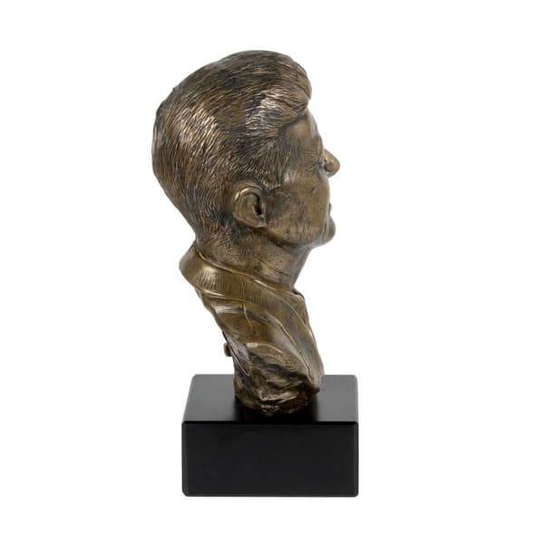 John Fitzgerald Kennedy - rintakuva marmorilla, kuuluisan henkilön patsas, Art-Dogin koristelu toimistoon, kouluun ja hotelliin
