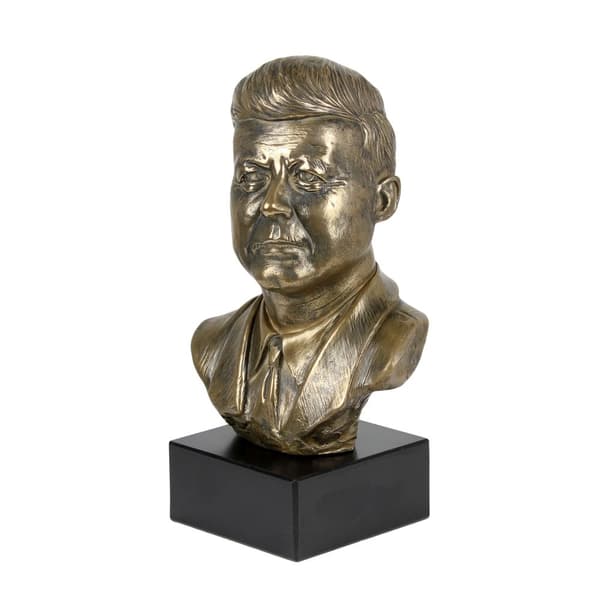 John Fitzgerald Kennedy - rintakuva marmorilla, kuuluisan henkilön patsas, Art-Dogin koristelu toimistoon, kouluun ja hotelliin