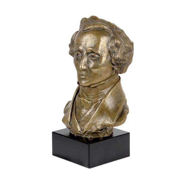 Felix Mendelssohn - byst på marmor, statyett av en känd person, dekoration för kontoret, skolan och hotellet av Art-Dog