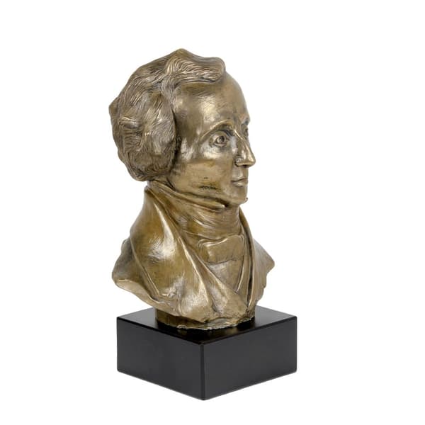 Felix Mendelssohn - byst på marmor, statyett av en känd person, dekoration för kontoret, skolan och hotellet av Art-Dog