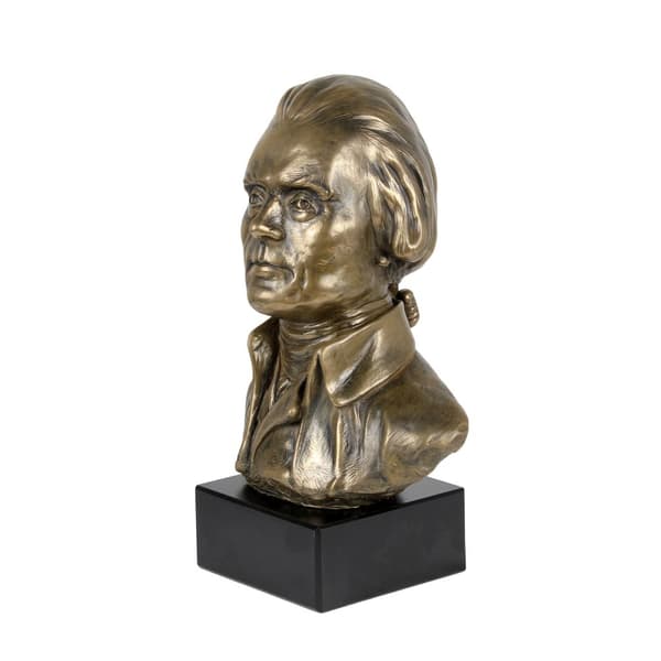 Thomas Jefferson - byst på marmor, statyett av en känd person, dekoration för kontoret, skolan och hotellet av Art-Dog