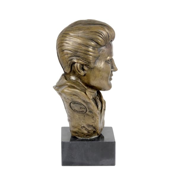Elvis Presley - byst på marmor, statyett av en känd person, dekoration för kontoret, skolan och hotellet av Art-Dog