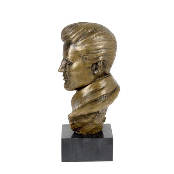 Elvis Presley - byst på marmor, statyett av en känd person, dekoration för kontoret, skolan och hotellet av Art-Dog