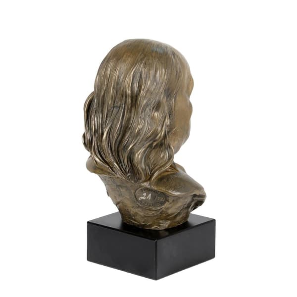 Benjamin Franklin - byst på marmor, statyett av en känd person, dekoration för kontoret, skolan och hotellet av Art-Dog