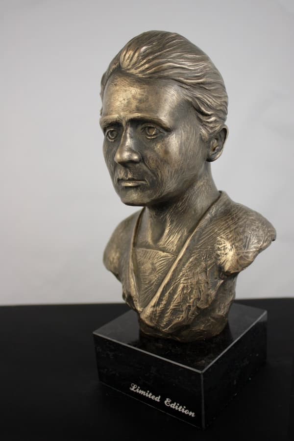 Maria Skłodowska-Curie - buste på marmor, statuette af en berømt person, dekoration til kontoret, skolen og hotellet af Art-Dog