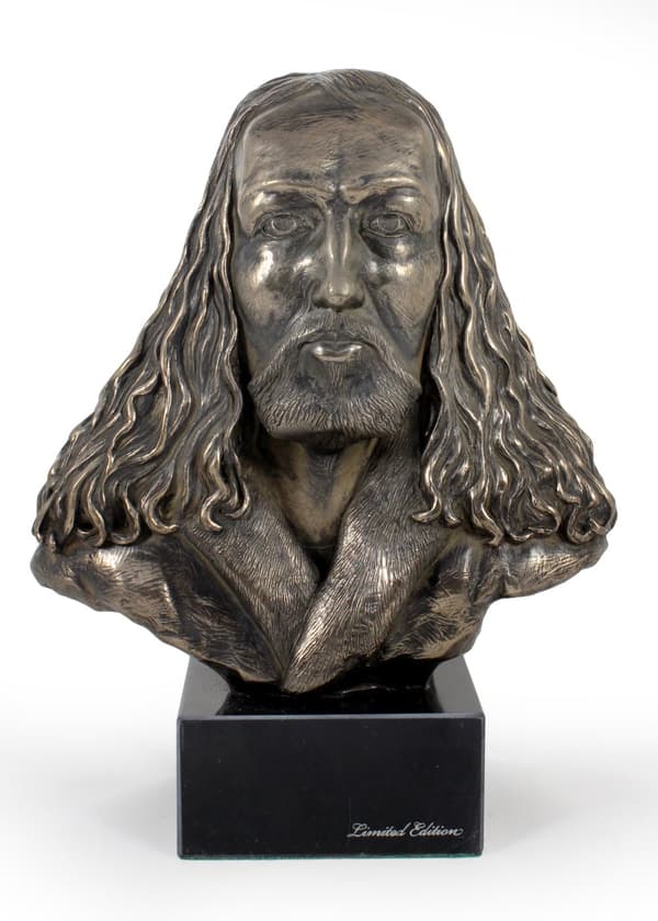 Albrecht Dürer - rintakuva marmorilla, kuuluisan henkilön patsas, Art-Dogin koristelu toimistoon, kouluun ja hotelliin