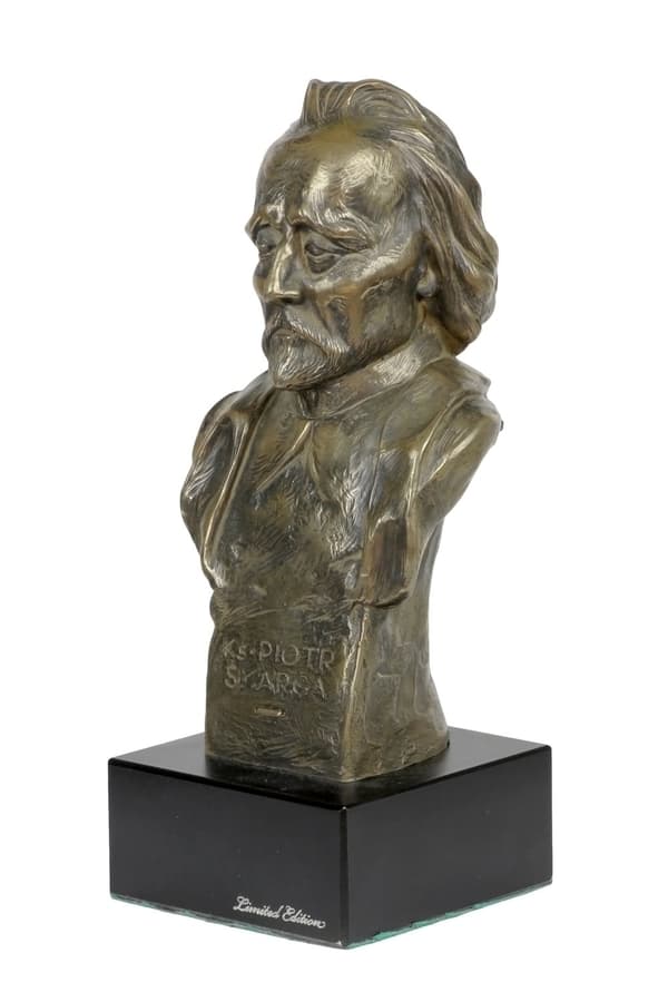 Piotr Skarga - buste på marmor, statuette af en berømt person, dekoration til kontor, skole og hotel af Art-Dog