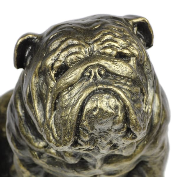 Engelsk bulldog, Bulldog I - hundstatyett, sittande hund på skrivbordet, dekoration för en hundälskares vardagsrum av Art-Dog