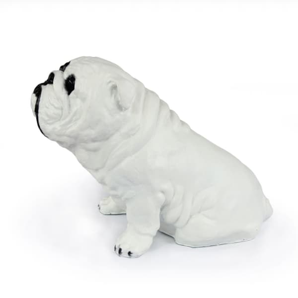 Engelsk bulldog, Bulldog II - hundstatyett, sittande hund på skrivbordet, dekoration för en hundälskares vardagsrum av Art-Dog