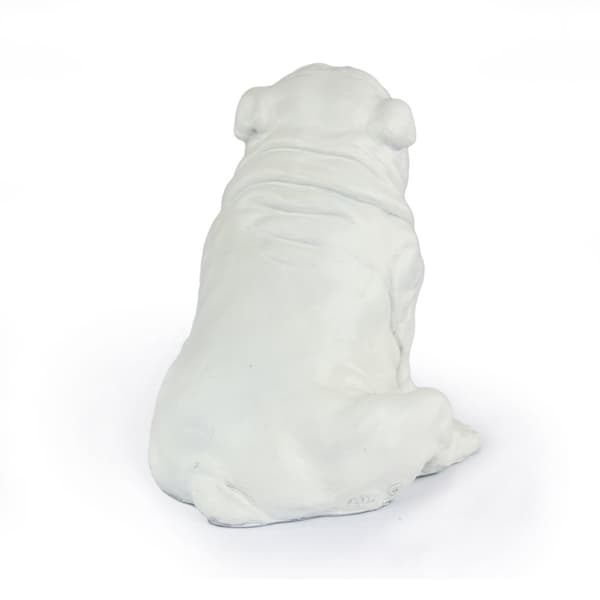 Engelsk bulldog, Bulldog II - hundstatyett, sittande hund på skrivbordet, dekoration för en hundälskares vardagsrum av Art-Dog