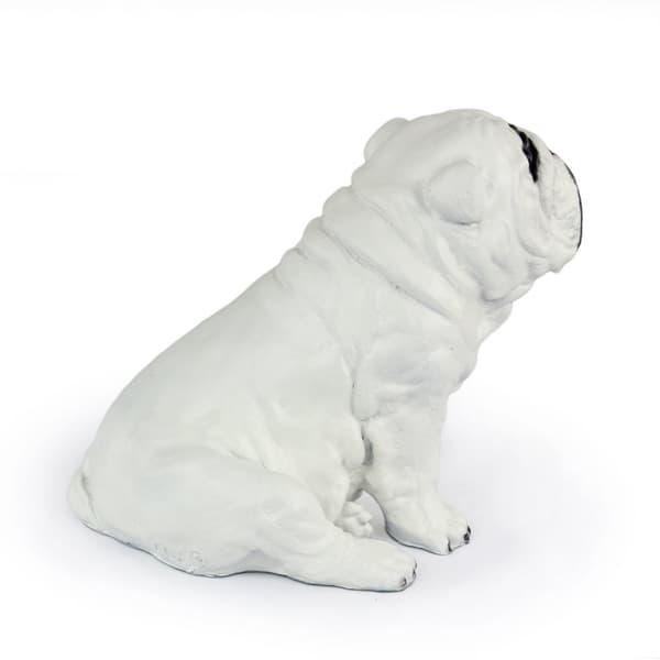 Engelsk bulldog, Bulldog II - hundstatyett, sittande hund på skrivbordet, dekoration för en hundälskares vardagsrum av Art-Dog