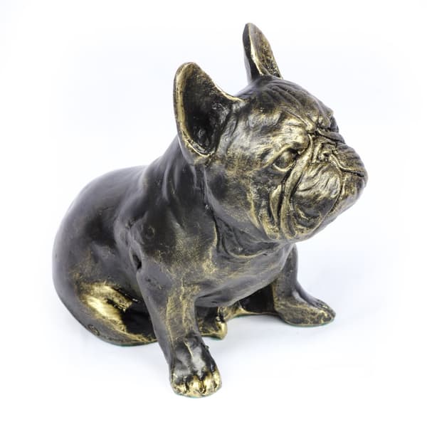 Fransk bulldog I - hundestatuette, siddende hund på skrivebordet, dekoration til stuen til en hundeelsker af Art-Dog