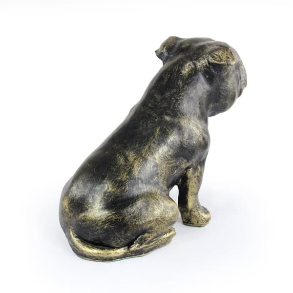 Staffordshire Bull Terrier, Staffik, Staffi - hundstatyett, sittande hund på skrivbordet, dekoration för en hundälskares vardagsrum av Art-Dog