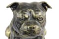 Miniatyrbild 10 av 11: Staffordshire Bull Terrier, Staffik, Staffi - hundstatyett, sittande hund på skrivbordet, dekoration för en hundälskares vardagsrum av Art-Dog