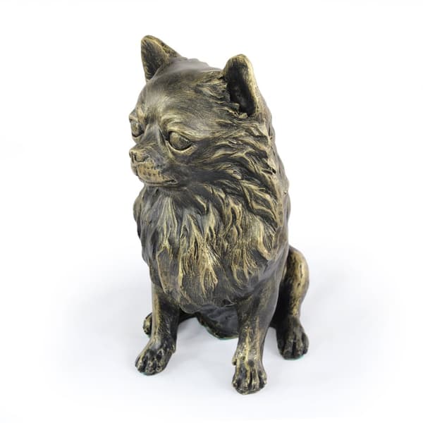 Korthåret Chihuahua - hundestatuette, siddende hund på skrivebordet, dekoration til stuen til en hundeelsker af Art-Dog