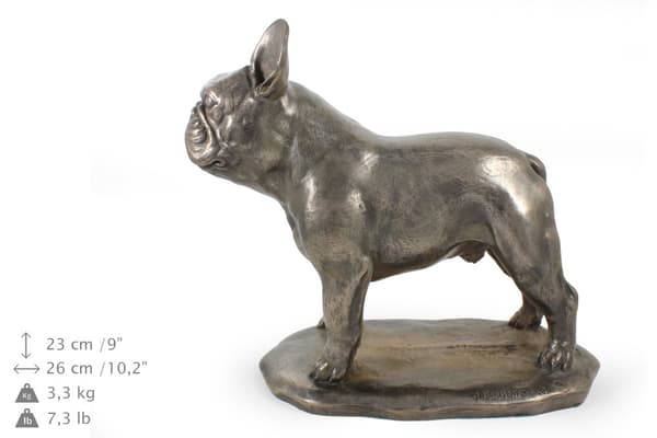 Fransk bulldog - exklusiv hundstatyett, lyxig inredning, begränsad upplaga av Art-Dog-figurer