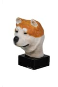Miniatyrbild 1 av 3: Akita, Akita Inu - målad statyett, statyett, gjord av en konstnär, Art-Dog varumärke