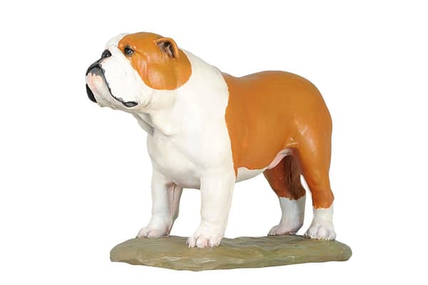 Engelsk Bulldog, Bulldog II - malet statuette, figurstatue, lavet af en kunstner, Art-Dog brand