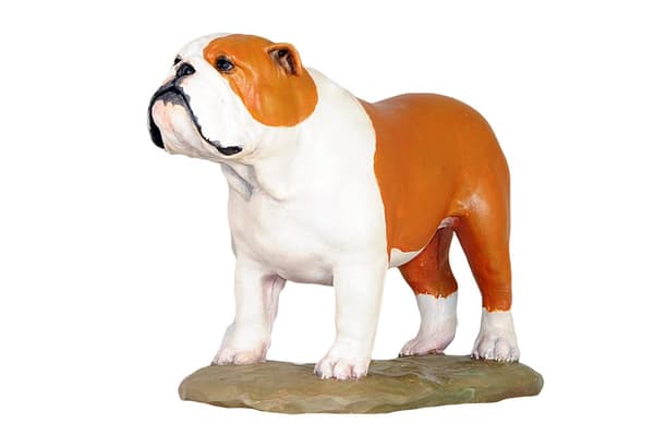 Engelsk Bulldog, Bulldog II - malet statuette, figurstatue, lavet af en kunstner, Art-Dog brand