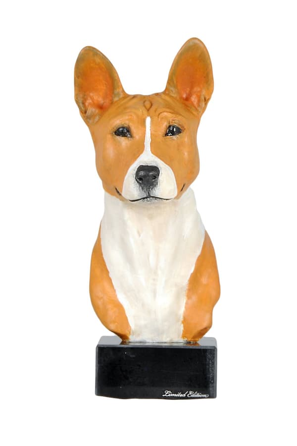 Basenji, Basenji, Congo Dog - målad statyett, staty av staty, gjord av en konstnär, Art-Dog varumärke