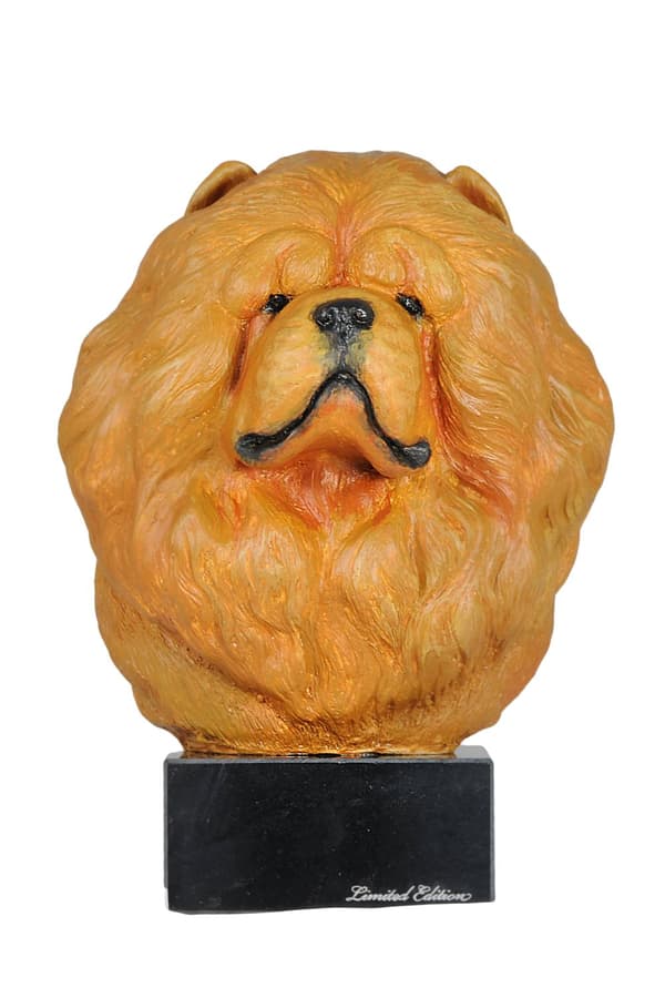 Chow Chow - malet statuette, figurstatue, lavet af en kunstner, Art-Dog brand