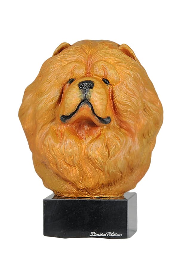 Chow Chow - malet statuette, figurstatue, lavet af en kunstner, Art-Dog brand