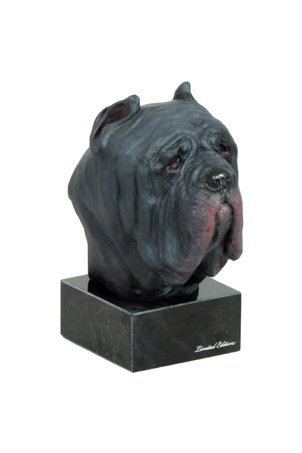 Napolitansk mastiff, napolitansk mastiff, Mastino napoletano - malet statuette, figurstatue, lavet af en kunstner, Art-Dog brand