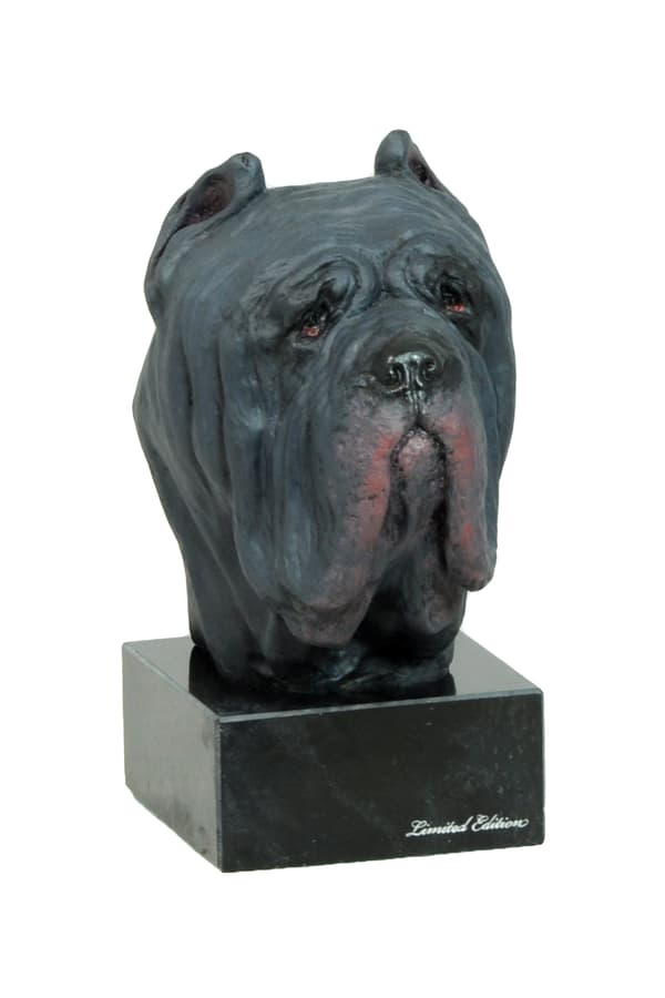 Napolitansk mastiff, napolitansk mastiff, Mastino napoletano - malet statuette, figurstatue, lavet af en kunstner, Art-Dog brand