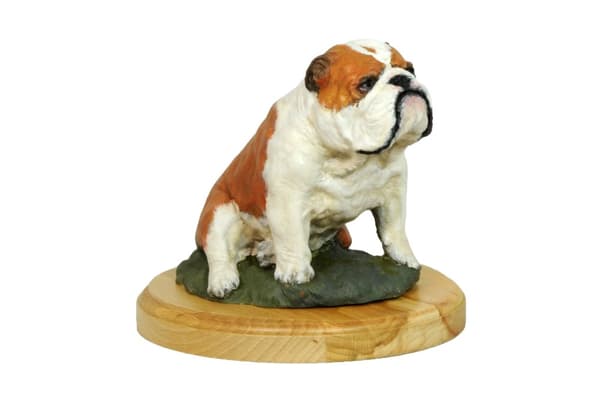 Bulldog - malet statuette, figurstatue, lavet af en kunstner, Art-Dog brand