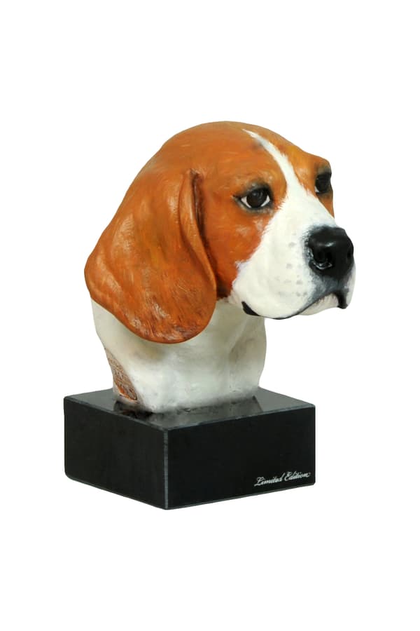 Beagle - målad statyett, statystaty, gjord av en konstnär, Art-Dog varumärke
