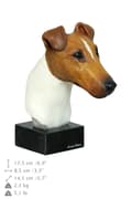 Miniatyrbild 3 av 3: Trådhårig foxterrier - målad statyett, staty av staty, gjord av en konstnär, Art-Dog varumärke