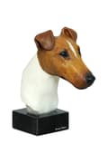 Miniatyrbild 2 av 3: Trådhårig foxterrier - målad statyett, staty av staty, gjord av en konstnär, Art-Dog varumärke