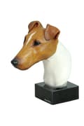 Miniatyrbild 1 av 3: Trådhårig foxterrier - målad statyett, staty av staty, gjord av en konstnär, Art-Dog varumärke