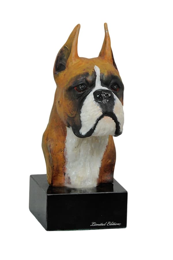 Boxer, Boxer I - malet statuette, figurstatue, lavet af en kunstner, Art-Dog brand