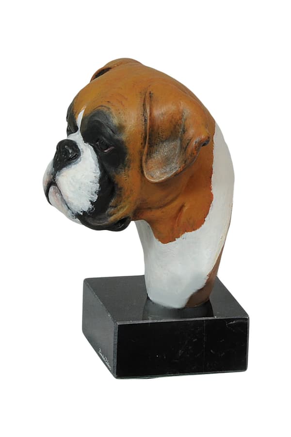Boxer, Boxer II - målad statyett, statyett, gjord av en konstnär, Art-Dog varumärke