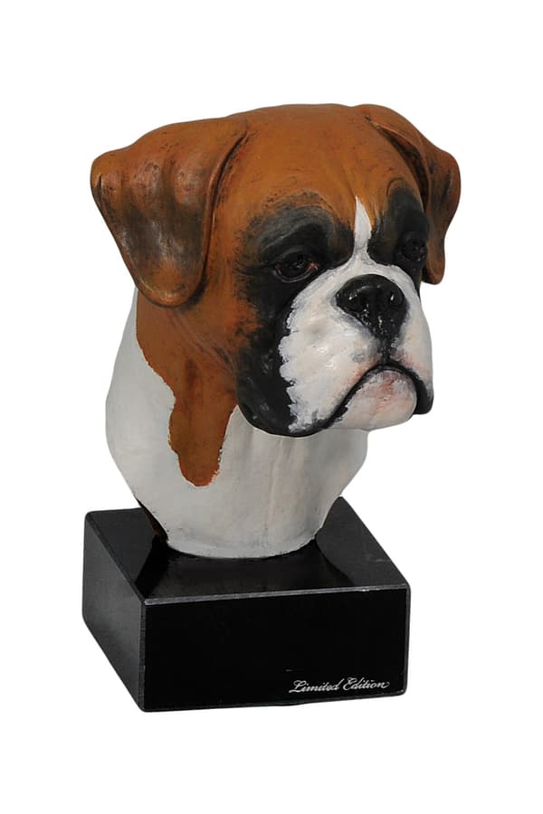Boxer, Boxer II - målad statyett, statyett, gjord av en konstnär, Art-Dog varumärke