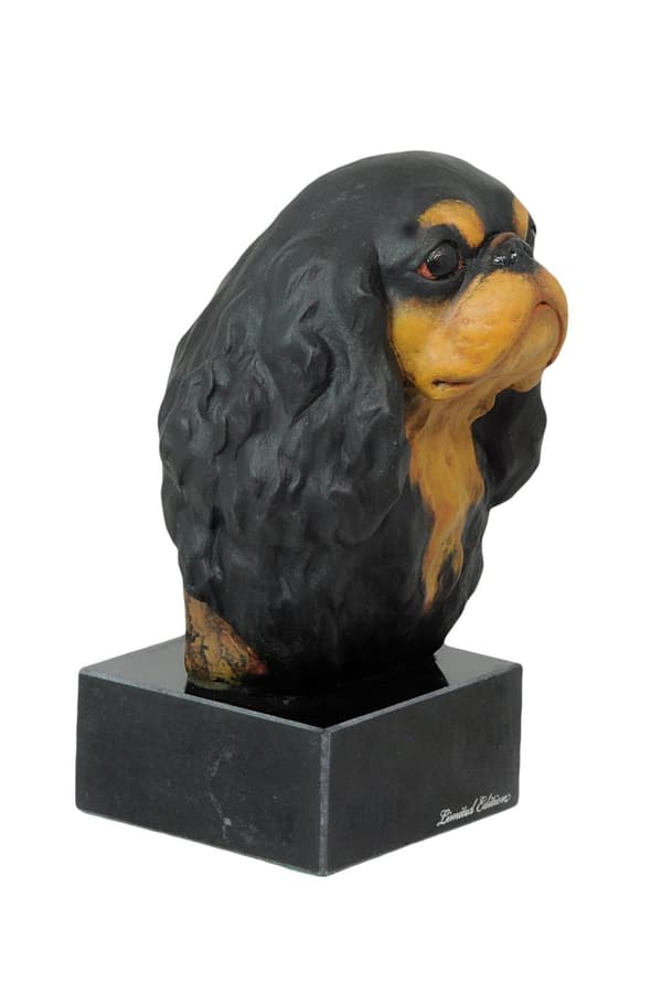 Cavalier King Charles Spaniel - målad statyett, staty av staty, gjord av en konstnär, Art-Dog varumärke