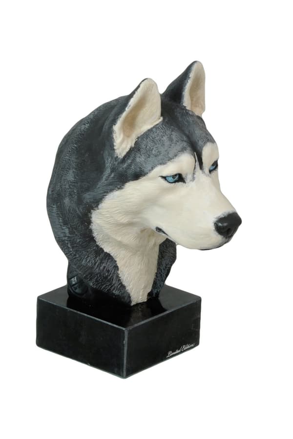 Siberian Husky, Siberian Husky - malet statuette, figurstatue, lavet af en kunstner, Art-Dog brand