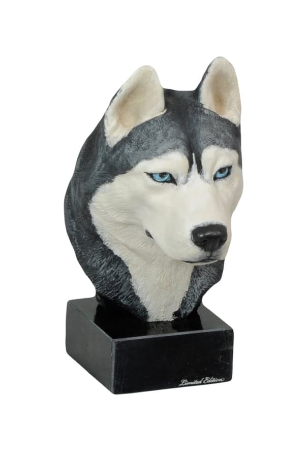Siberian Husky, Siberian Husky - malet statuette, figurstatue, lavet af en kunstner, Art-Dog brand